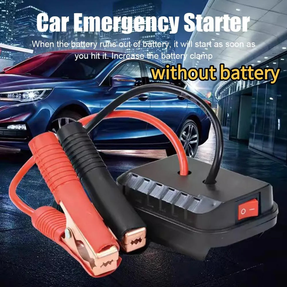 Car Lithium Battery Converter Charger Clip Auto Igniter Jump Starter For Makita Booster Cable Adapter Emergency Power DIY Tools